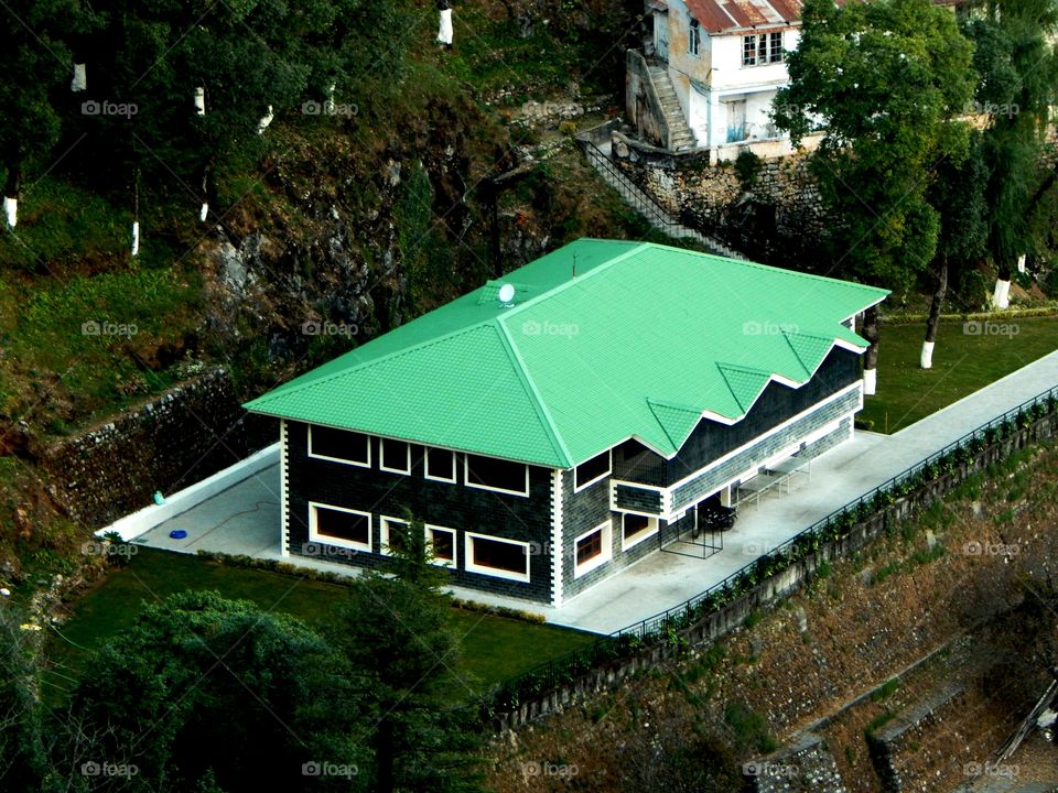 solitary house in a mountain