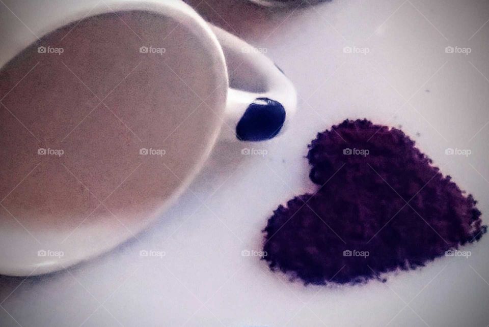Mouth of Mug and Coffee Heart (dawn)