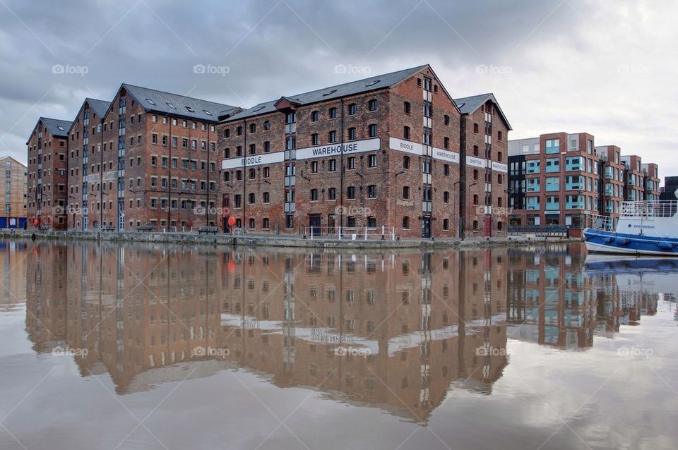 Waterside warehouses