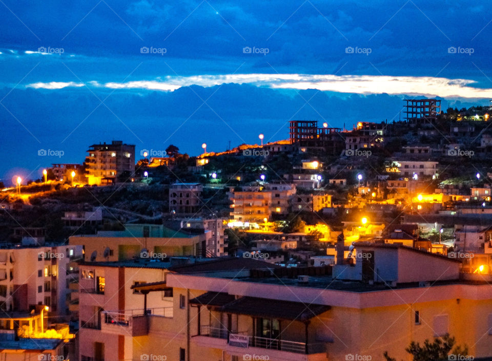 Night in Saranda, Albania