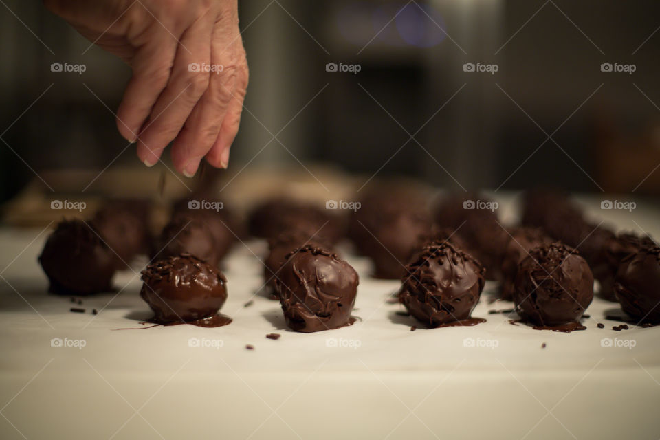 homemade brownie teuffles