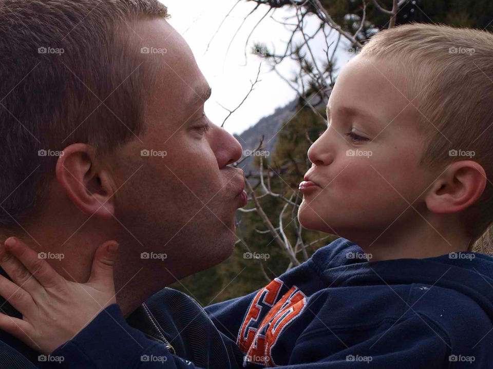 mountains son kiss father by ezdrossi