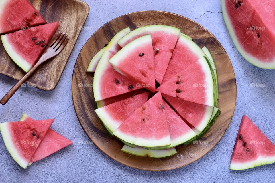 Watermelon on a plate 