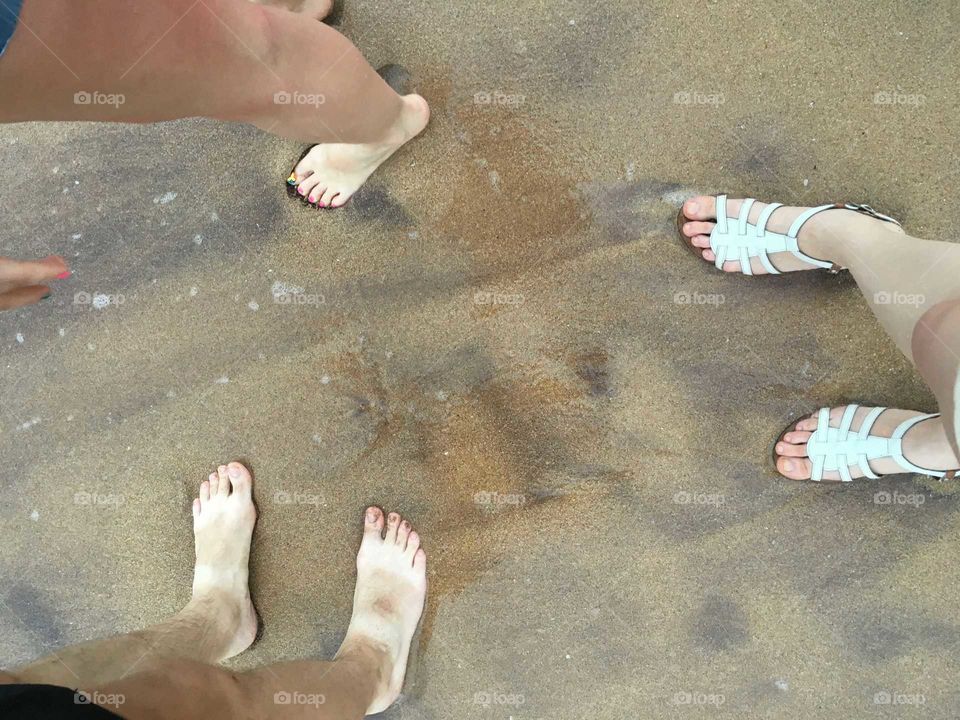 Beach, Sand, Water, Foot, Seashore