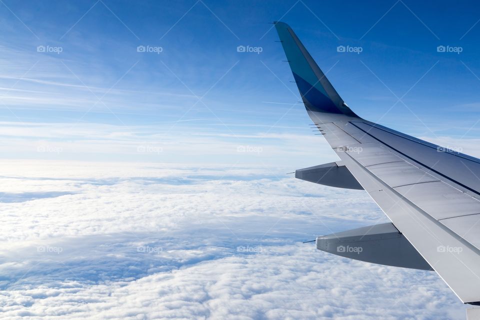 Above the clouds. Photo from plane
