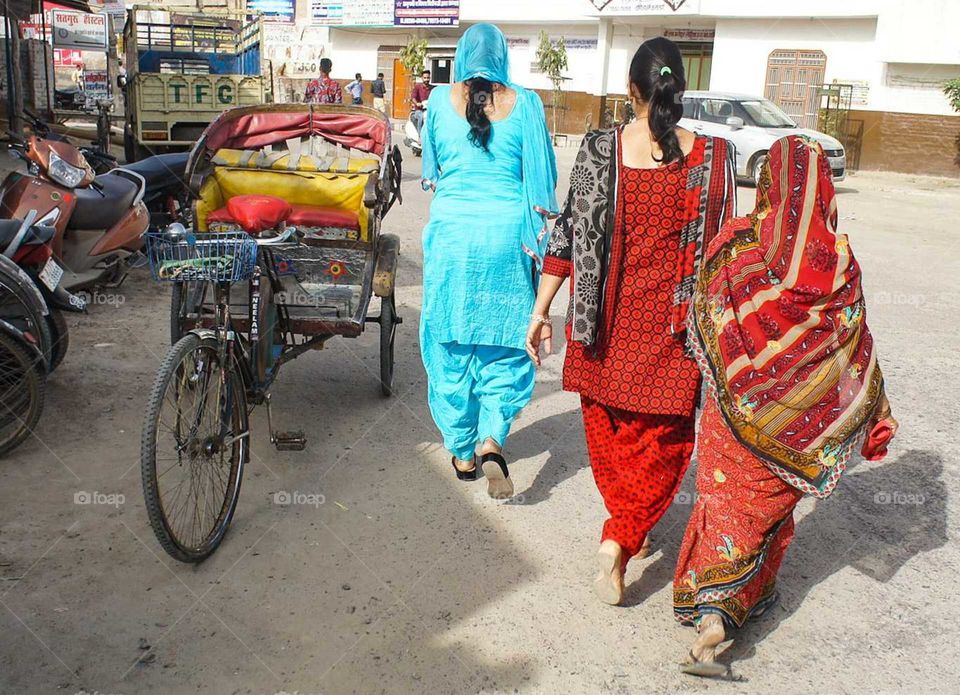 On the way to shopping