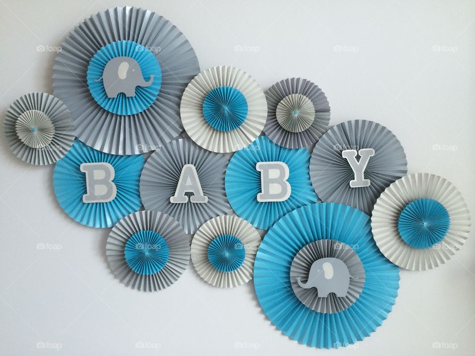 Baby shower announcement blue for boy