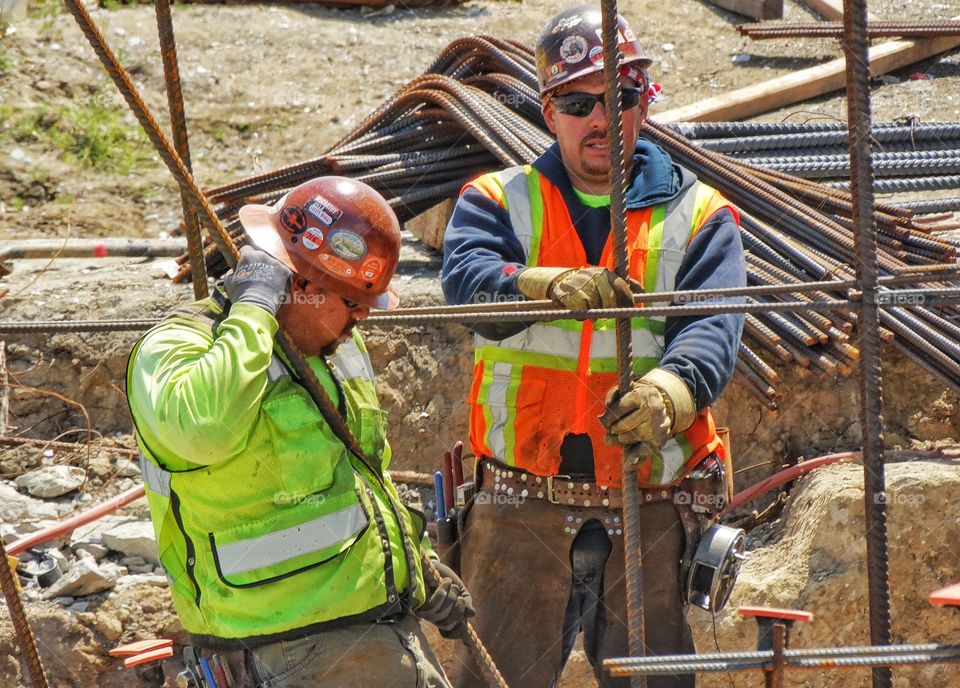 Construction Workers. Construction workers on the job site