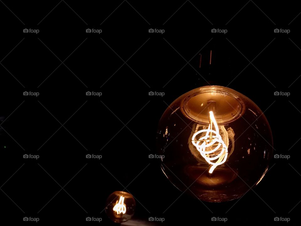 Big light in a dark area