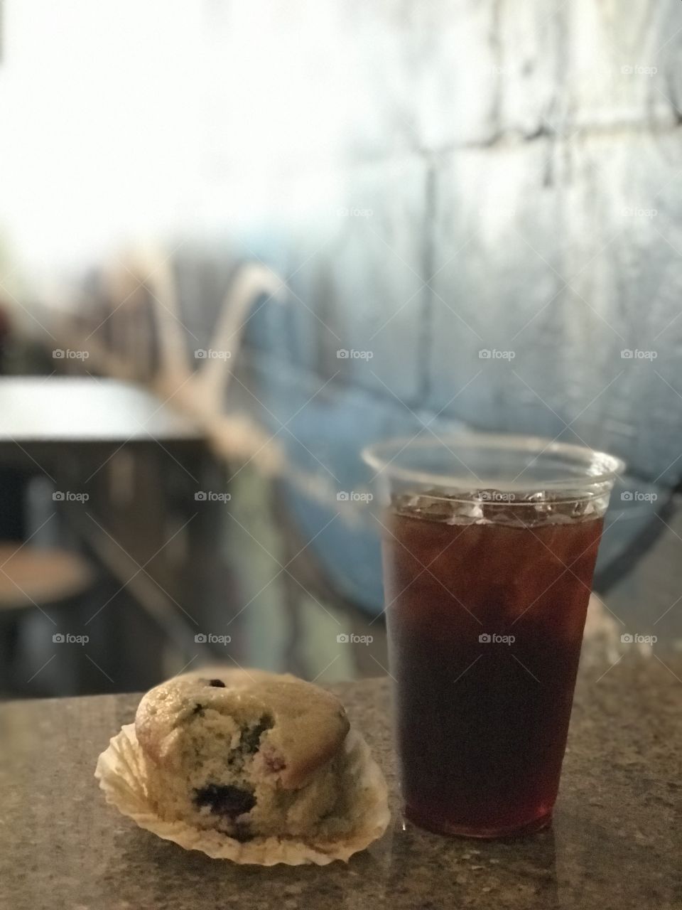 Iced Coffee and a Muffin