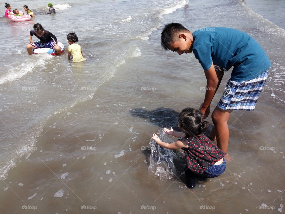 Child, Water, Calamity, People, Flood