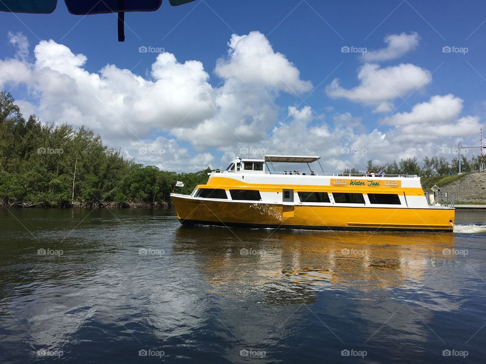 Hollywood beach water taxi on the intercostal waterway 