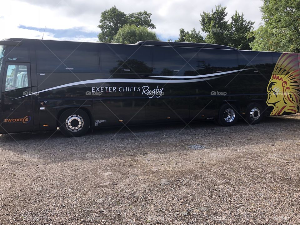 It is well known that Exeter, is very famous for rugby and here is their state of the ark coach, just magnificent.