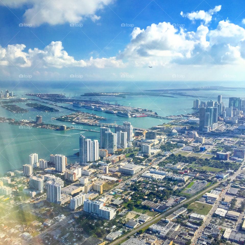 Miami. Aerial of Miami.