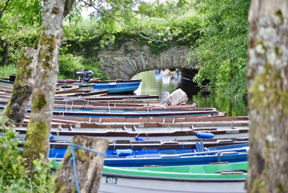 Boats and bridge in Killarney