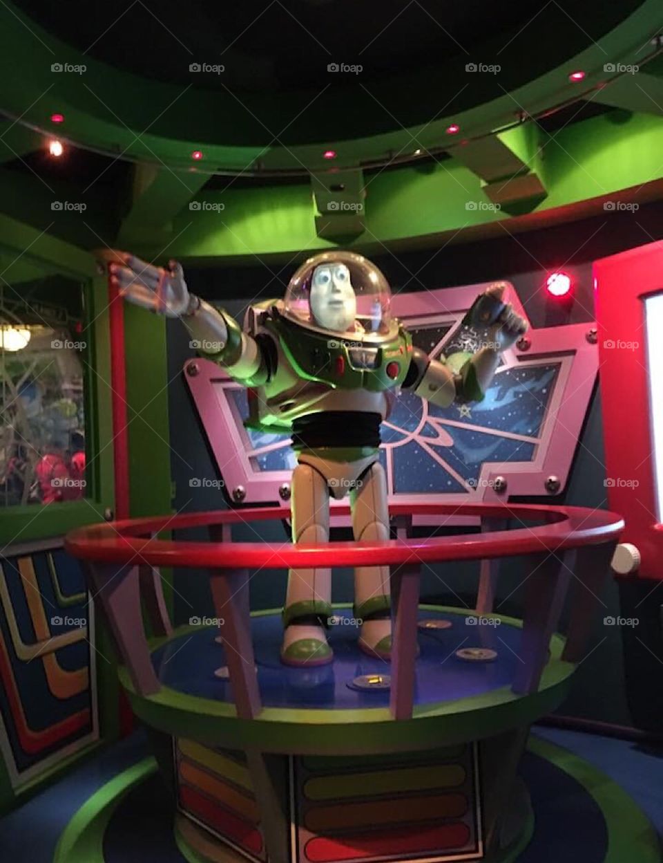 Buzz Lightyear in command at Disneyland, CA.