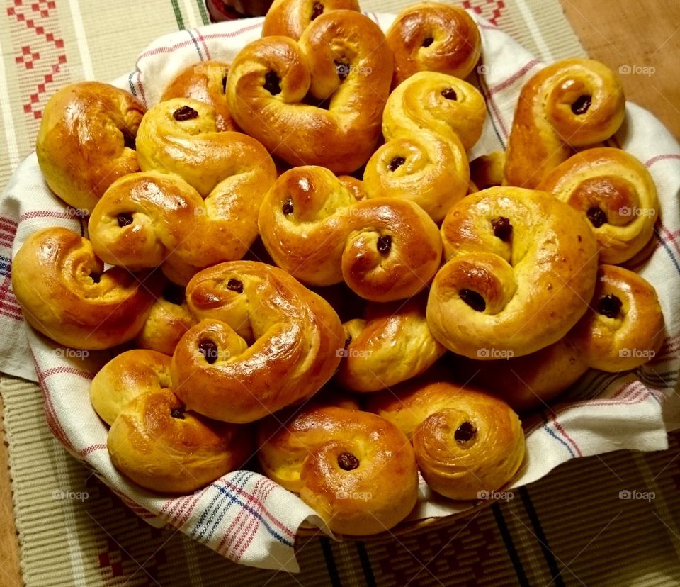 Saffron buns at christmas