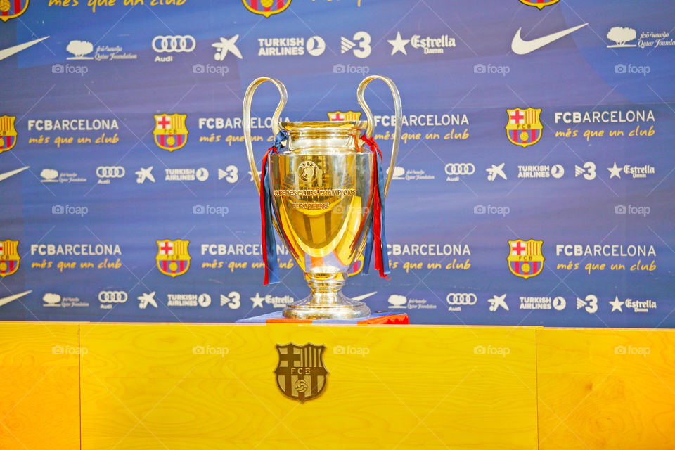 UEFA Champions League Trophy 2012 Barcelona, Spain