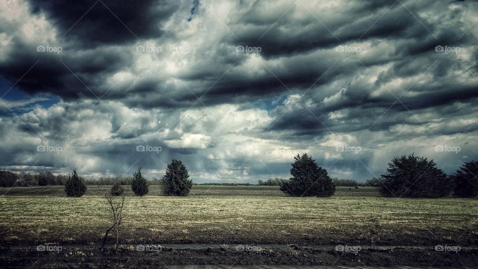 Clouds on the Kansas Prairie 