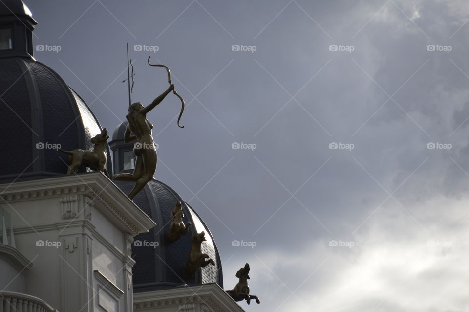 Tejado de la gran vía, Madrid. España-Roof of Gran Via, Madrid. Spain