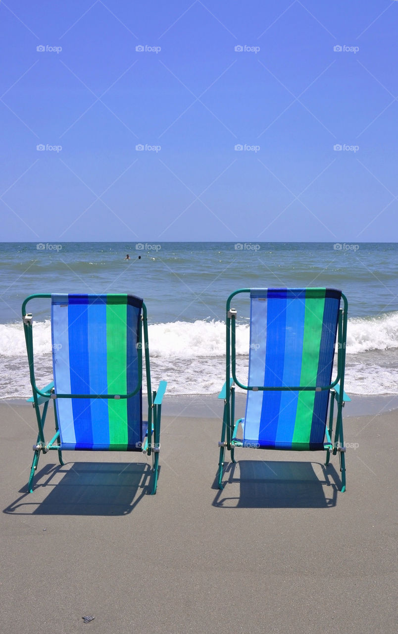 Two beach chairs