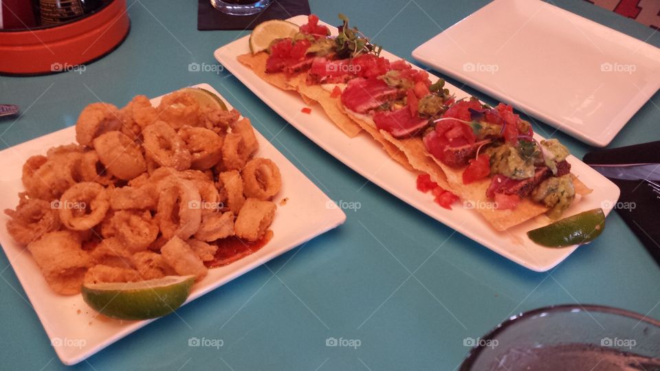 Calamari & Tuna Nachos