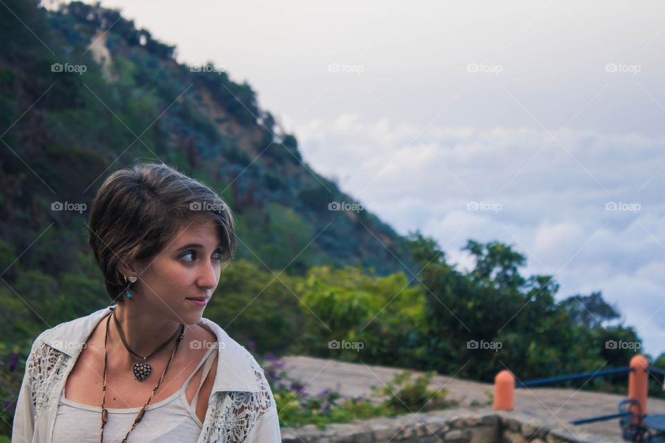 Walking around over the clouds in Galipan, Venezuela