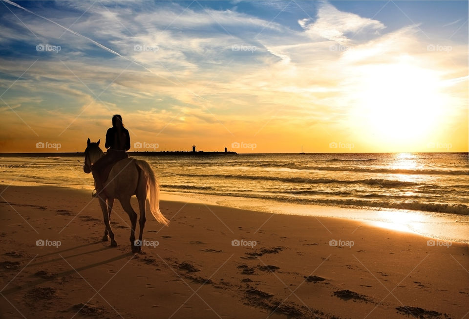 Beach, Sunset, Sun, Sand, Water