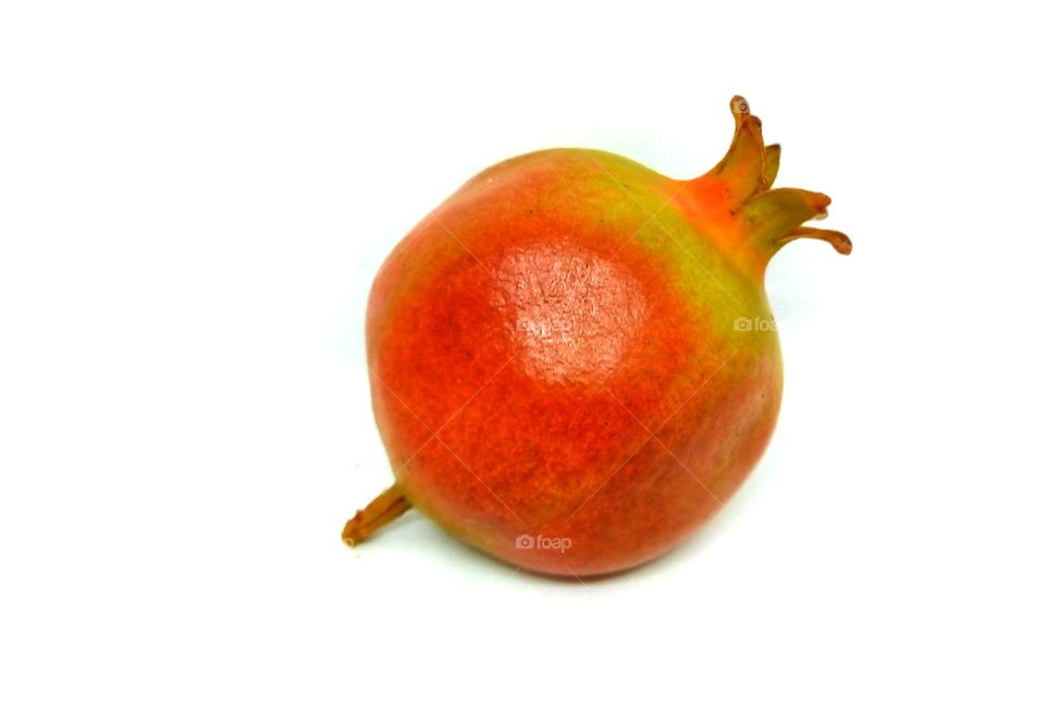White background, fruit, pomegranate