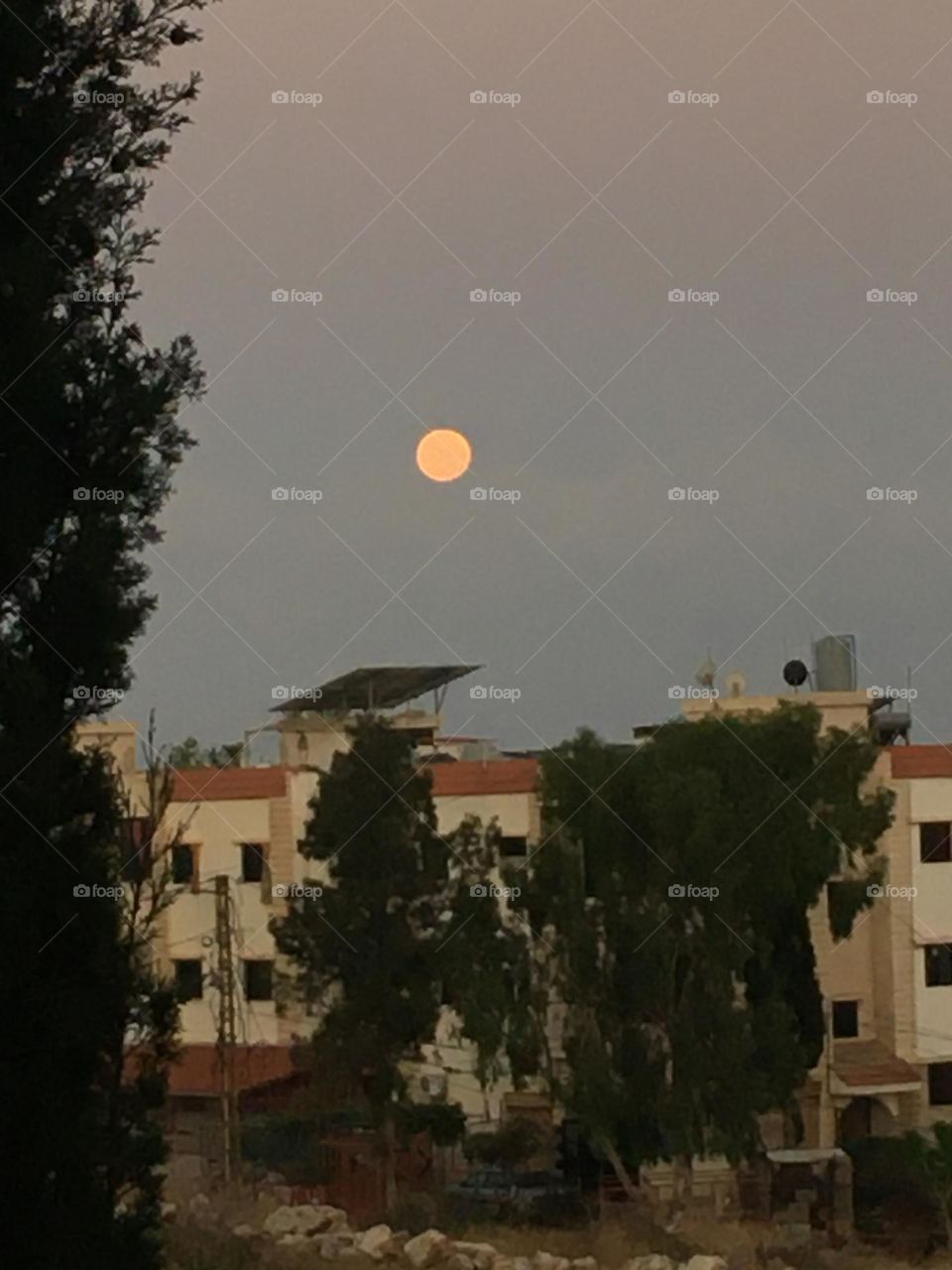 Magic sunrise with full moon  for mission 