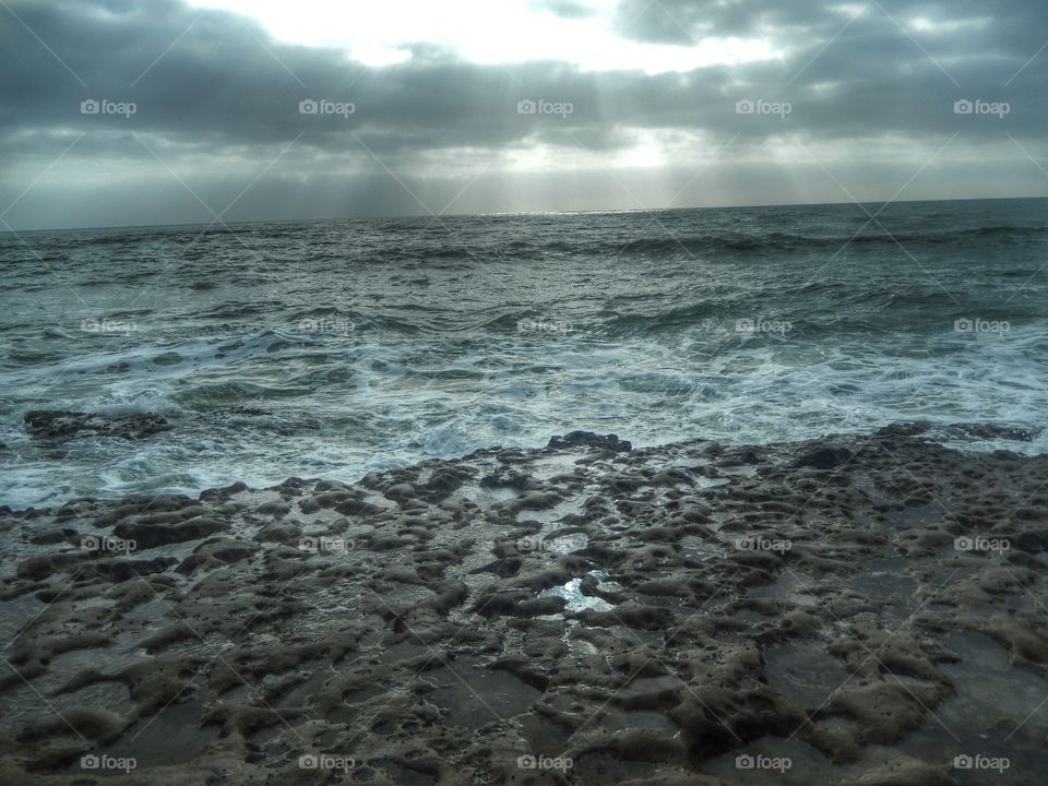 Sun on Pacific Ocean