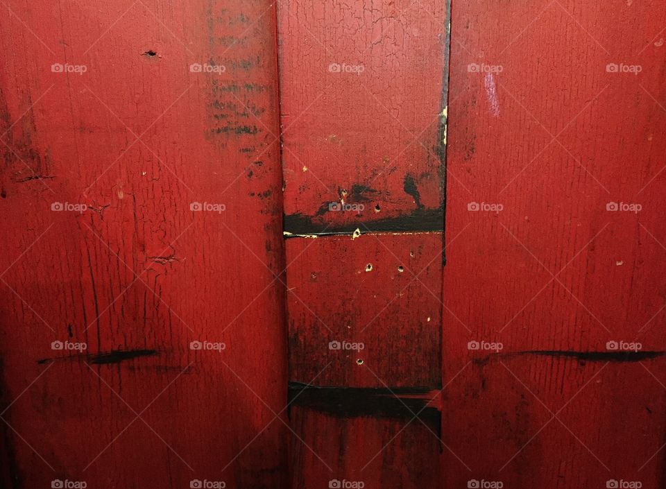 Red Wooden Door