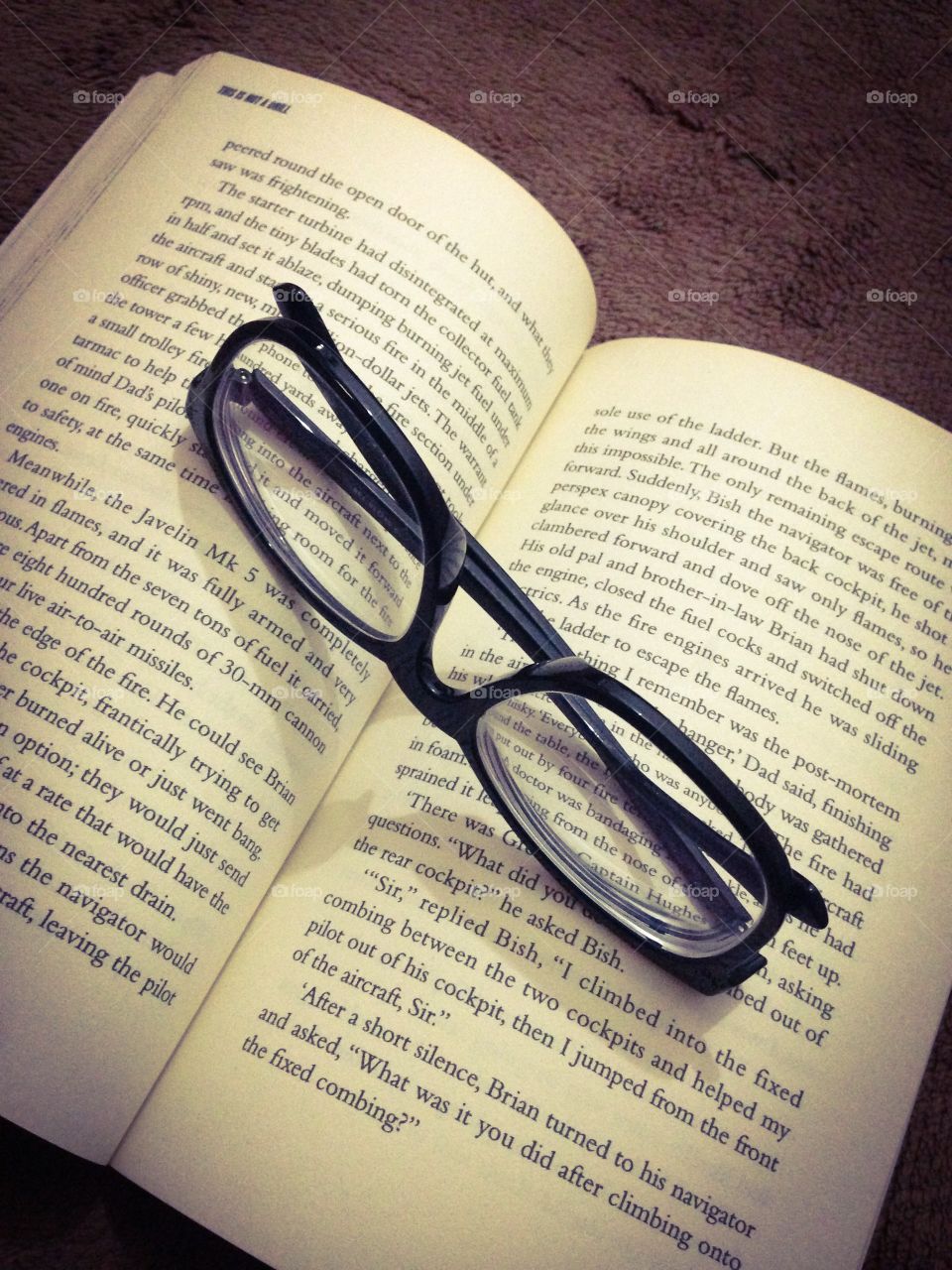 Reading. Book and spectacles