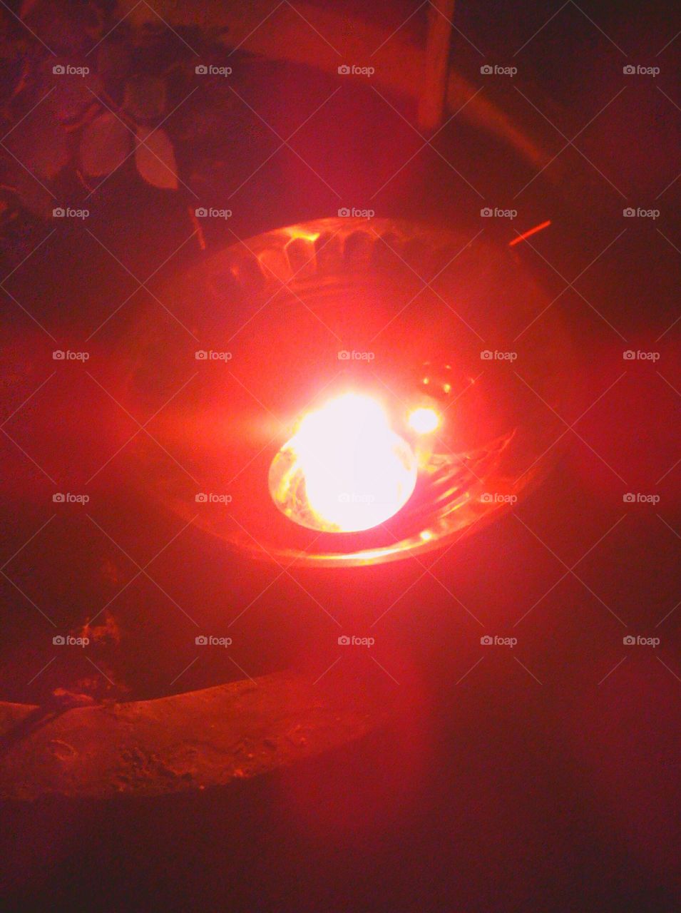 HDR image of a flame with red surrounding effect