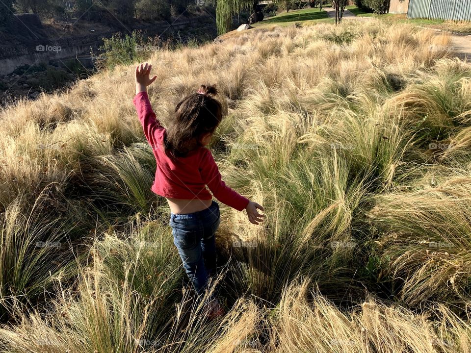 happy girl in autumn