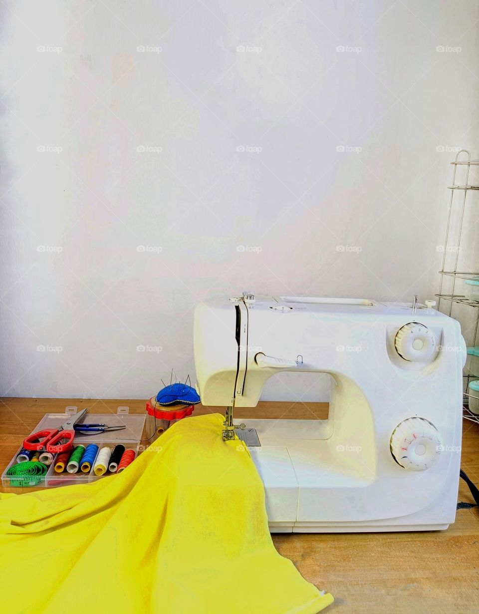 A place for sewing work.