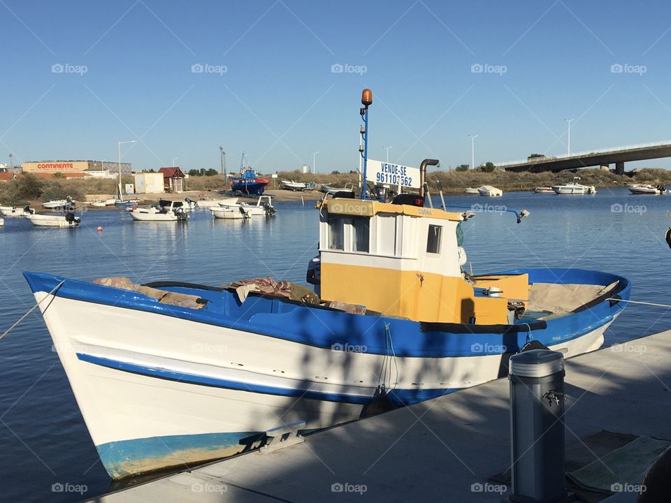 Colorful fisherman boat