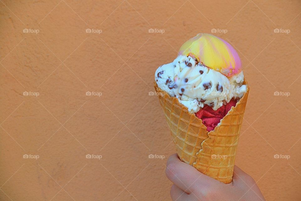 Summer colors. Tasty ice cream