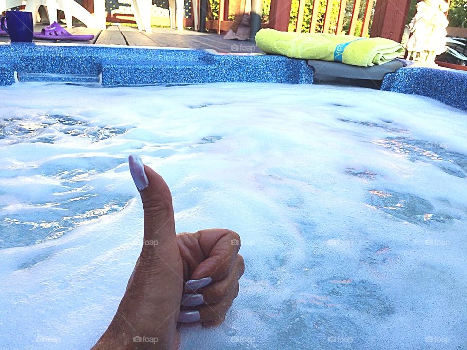 Thumps up! Jacuzzi 
