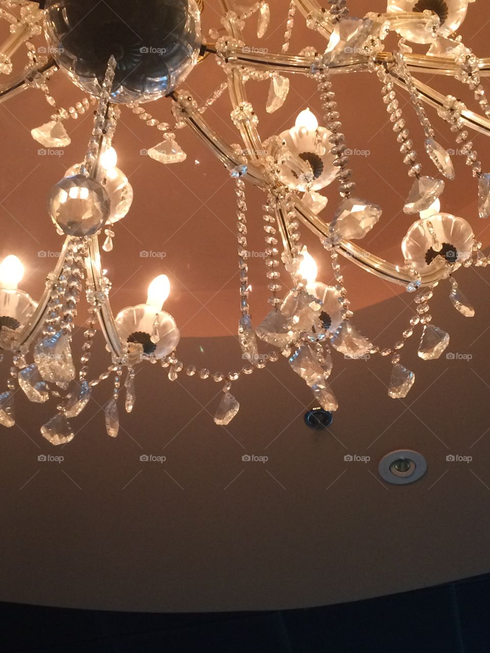 A close up of a stunning chandelier.