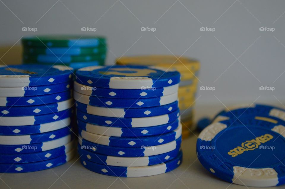Stacked Poker Chips