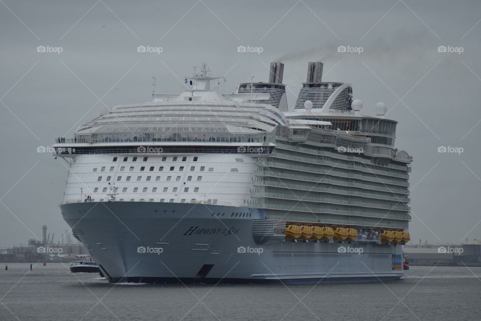 The bigest cruiseship in the world, the Harmony of seas.
