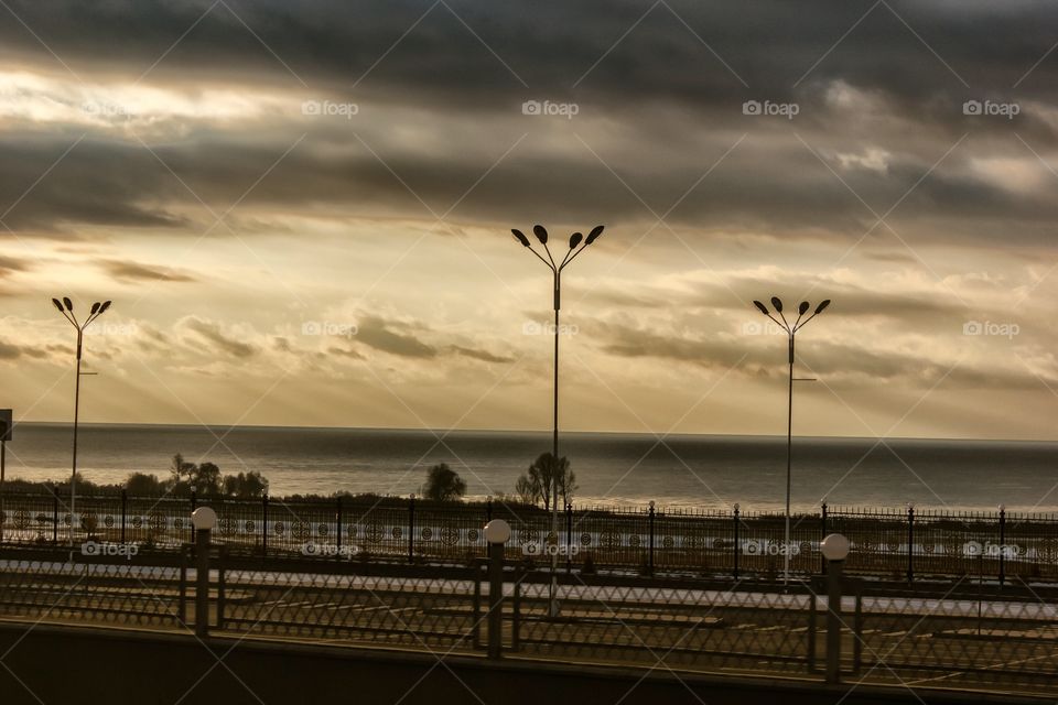 Landscape issyk cul lake 