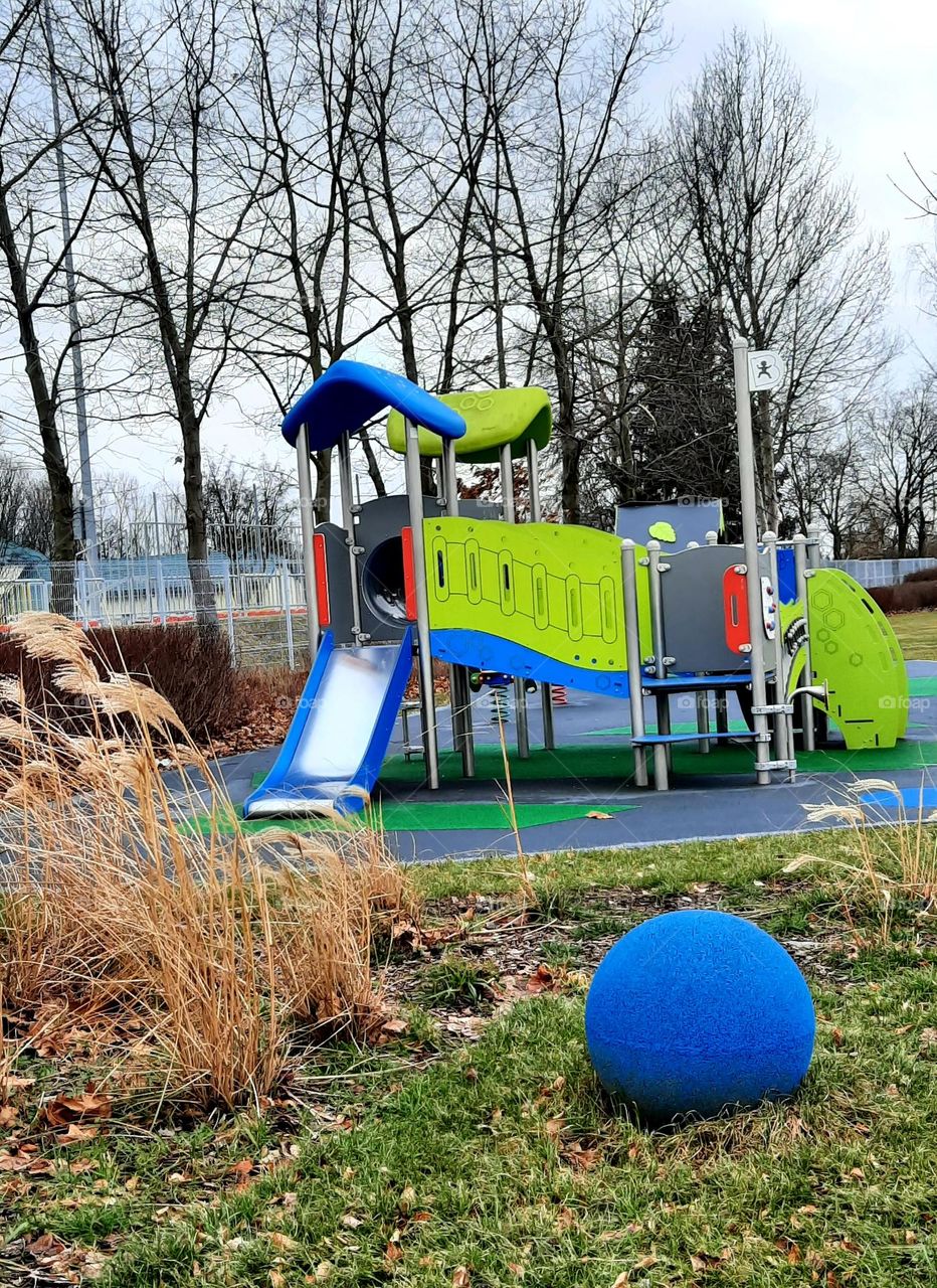 colourful  playground slide