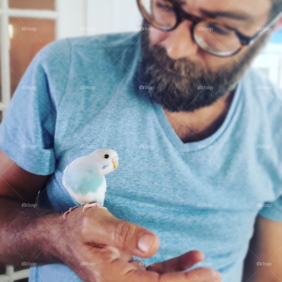 When your bird matches your shirt.