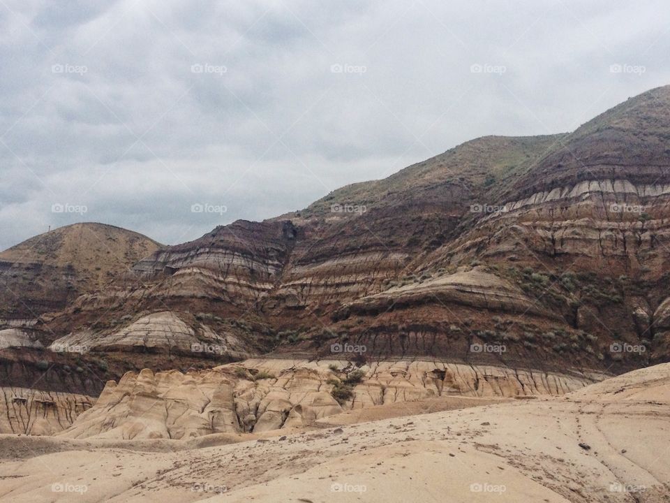 The hoodoos in Alberta's Badlands