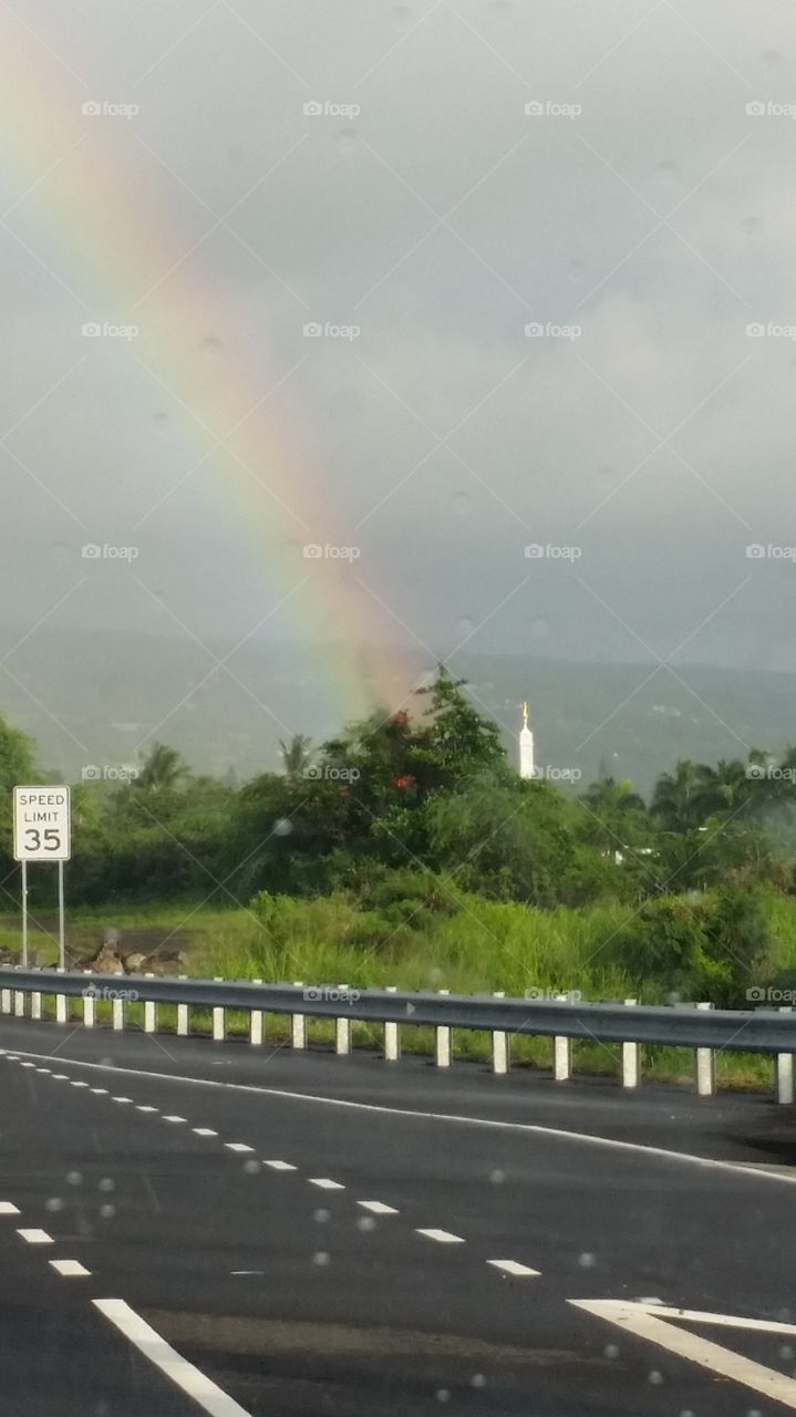 Hawaiian rainbow in Kailua Kona.