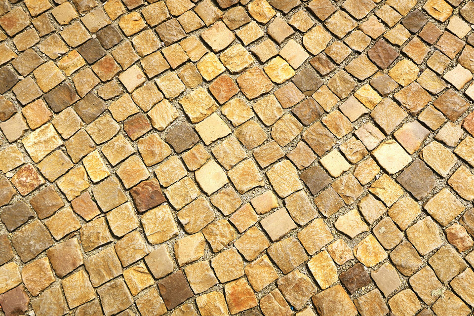 fullframe background of pavement stones.