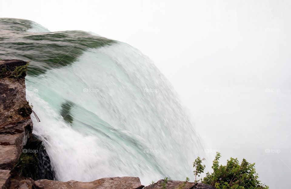 On the edge!. Edge of Niagara Falls NY