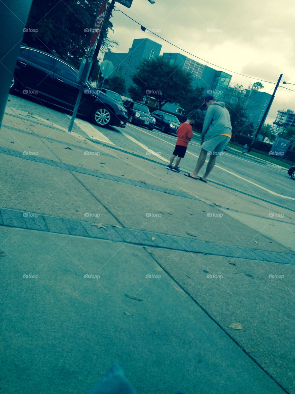 Father and Son crosswalk